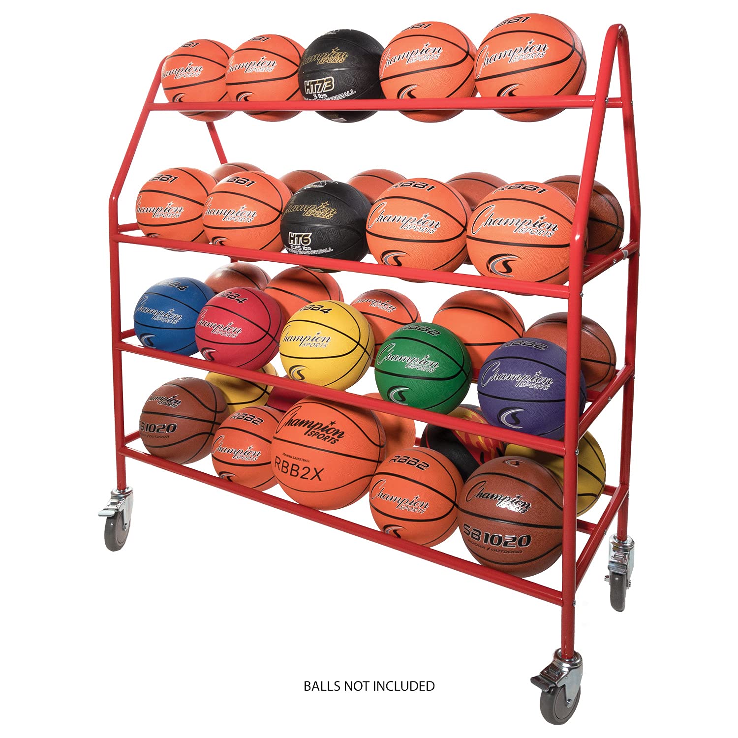 Champion Sports 18ボールパウダーコーティングボール収納カート